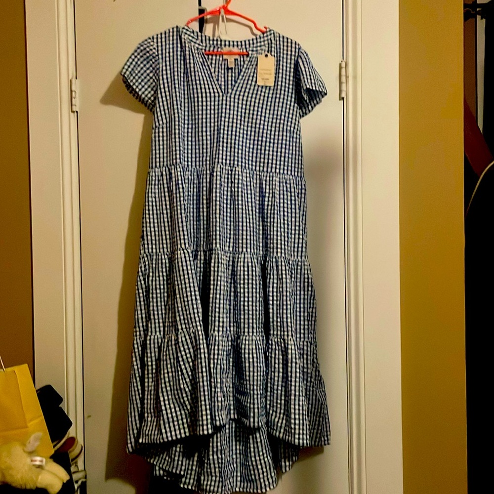 Long gingham sundress